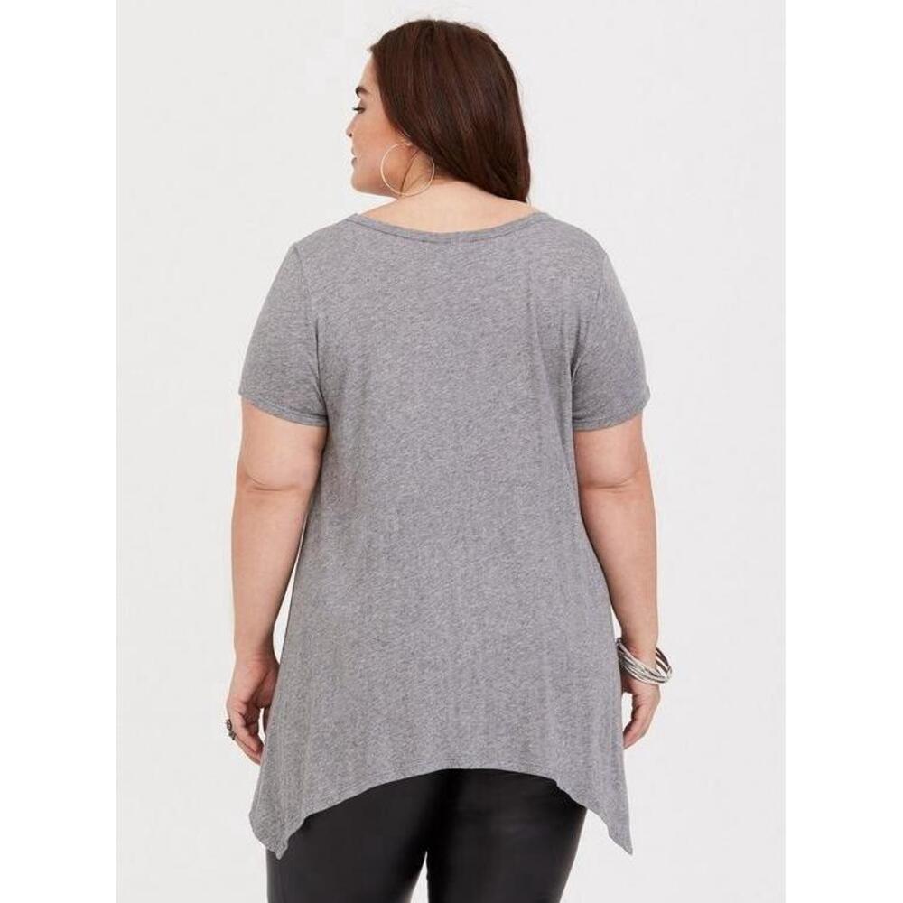 Torrid Heritage Slub Handkerchief Hem Tee 1X - Picture 3 of 9